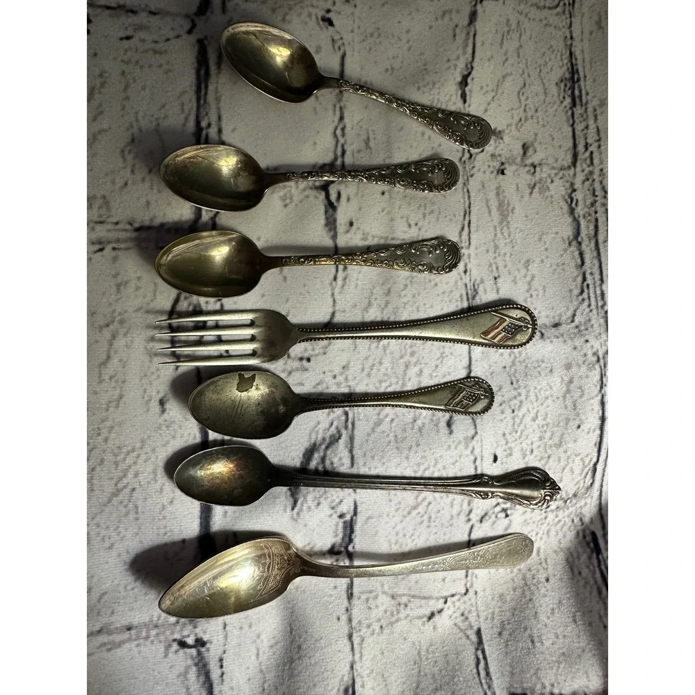 Vintage baby spoons and‎ fork silver?